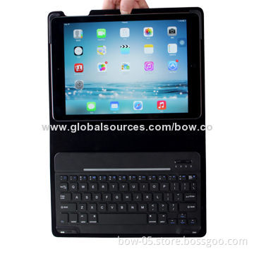 Detachable Universal Wireless Bluetooth Keyboard + Foldable Folio Leather Case for iPad Air